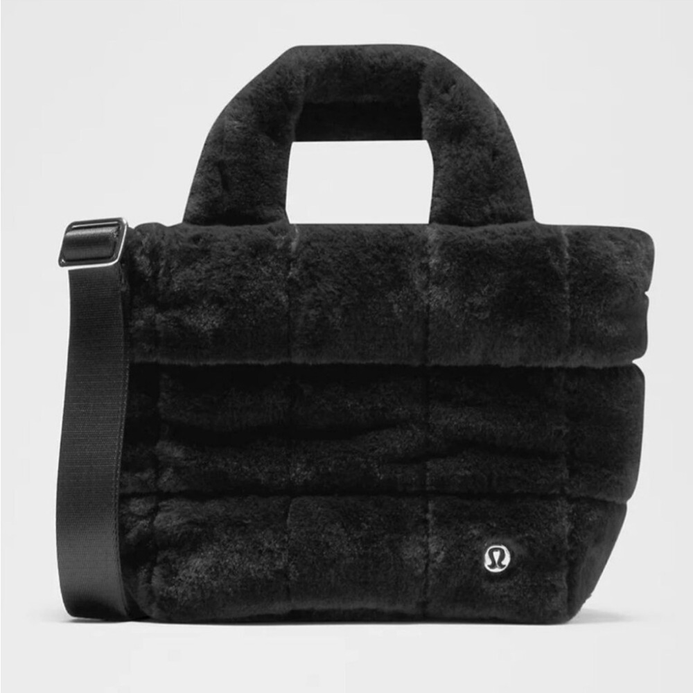 LULULEMON Plush Fleece Furry Quilted Tote Bag Mini 5L